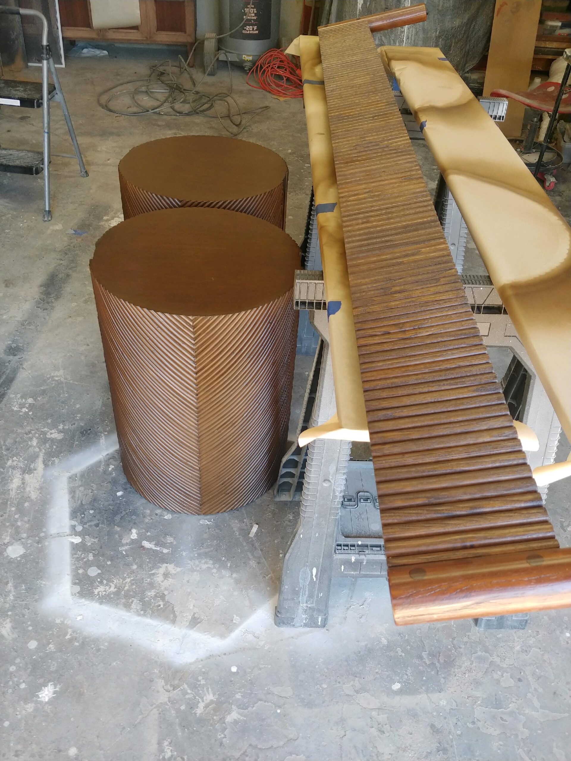 Fluted pedestal detail