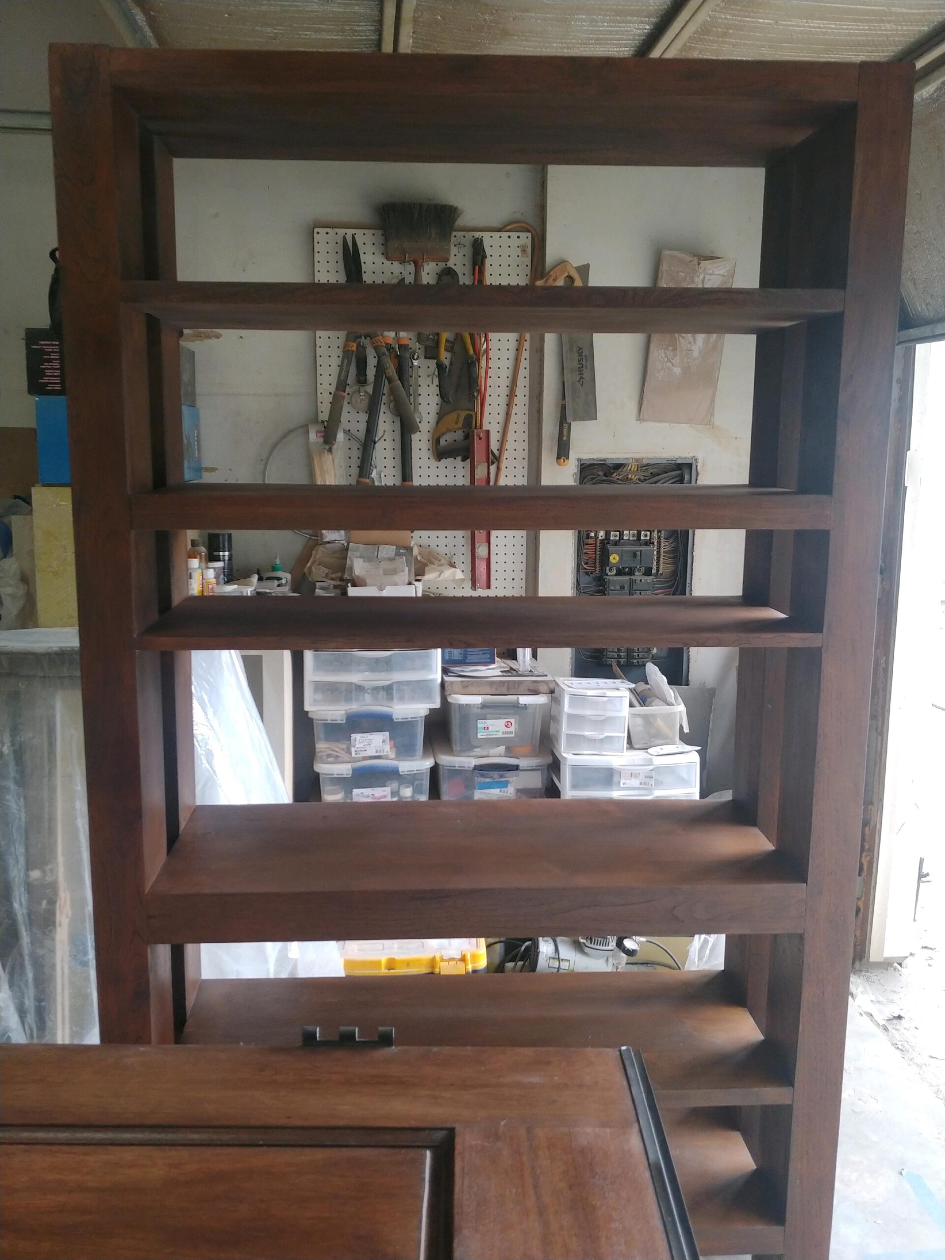 Teak shelving unit refinished