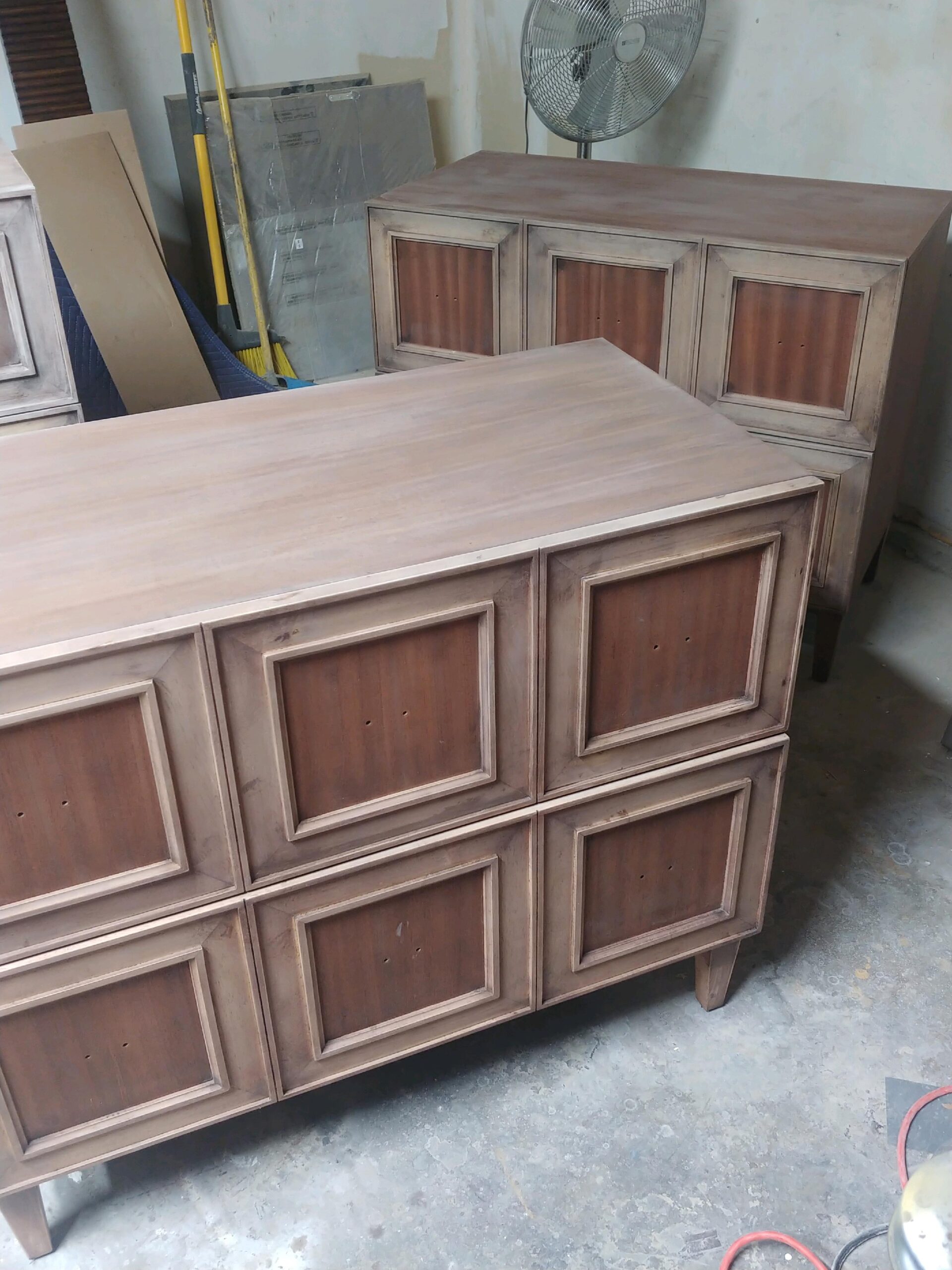 Two-tone dresser in progress