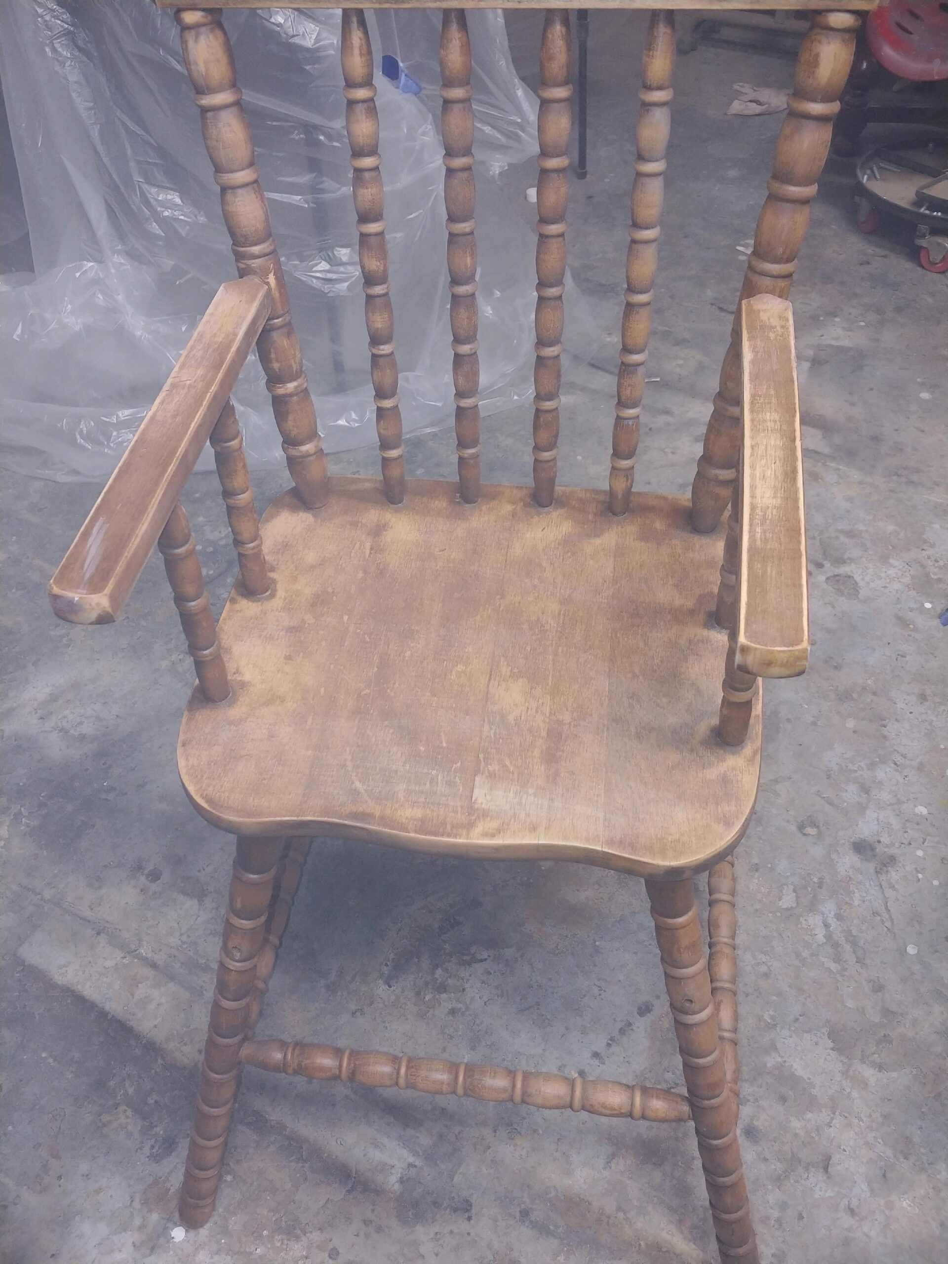 Windsor armchair before painting