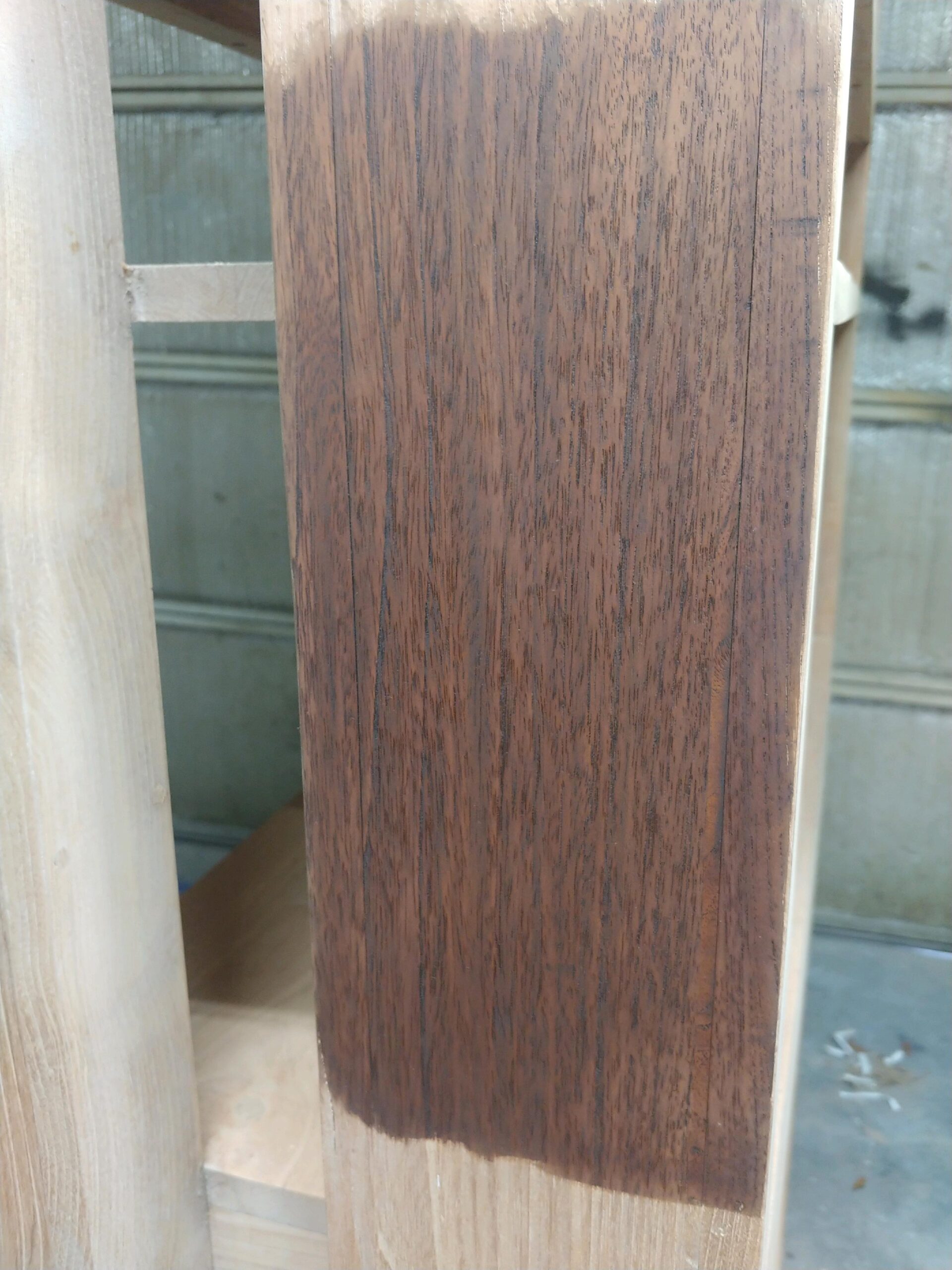 Wood stain sample detail