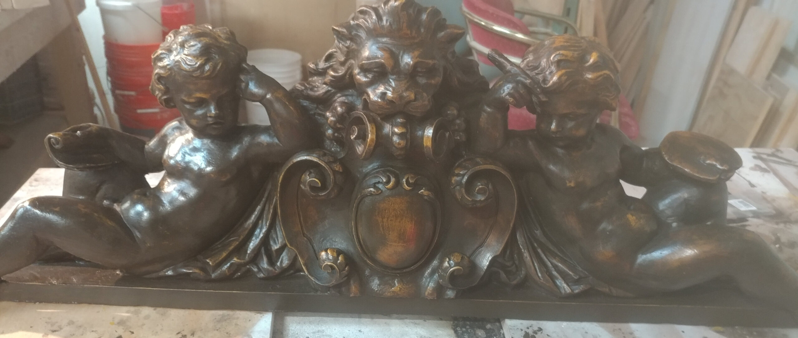 Furniture detail before gilding